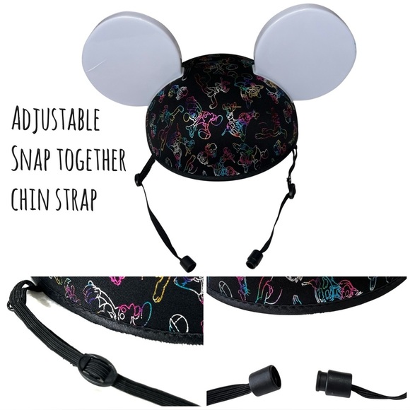 Disney Parks Flashing Light Up Mouse Ear Hat Glow with the Show Multicolor Adult - Picture 5 of 16